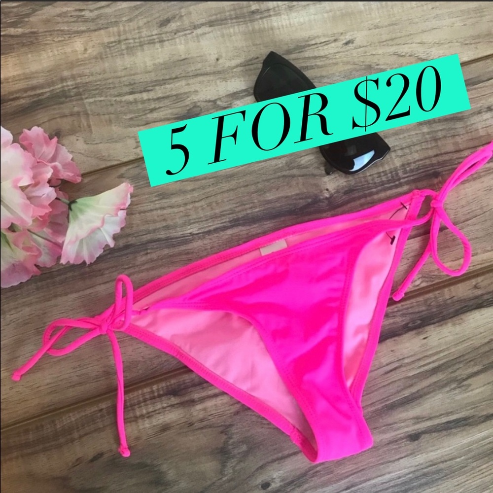 OP Juniors✅ 5/20 Hot Pink Bikini Bottom Small NWOT